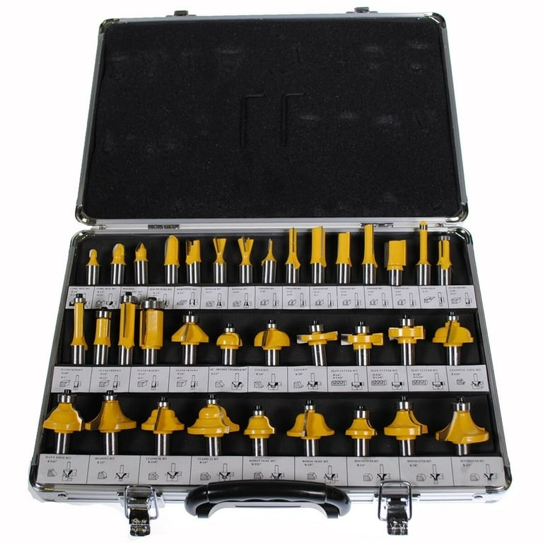 35-Piece Premium Carbide Router Bit Set with Durable Case